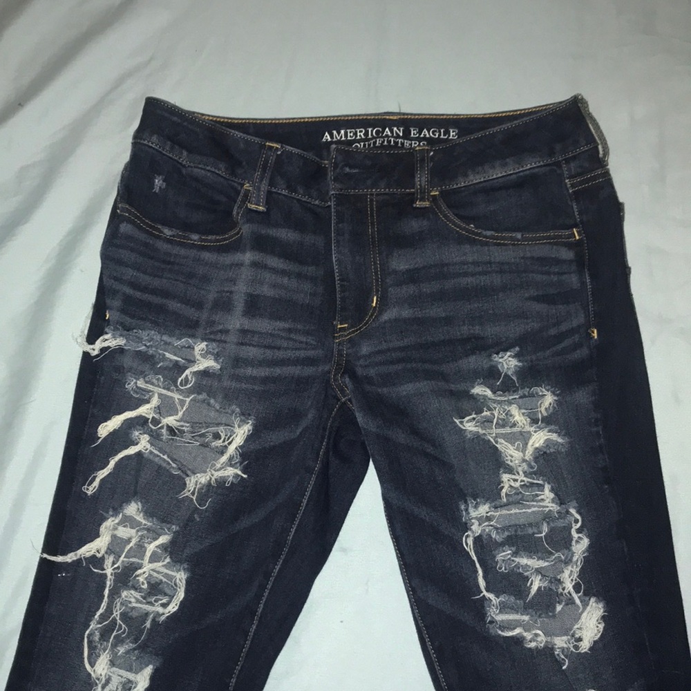 Distressed American Eagle Jeggings